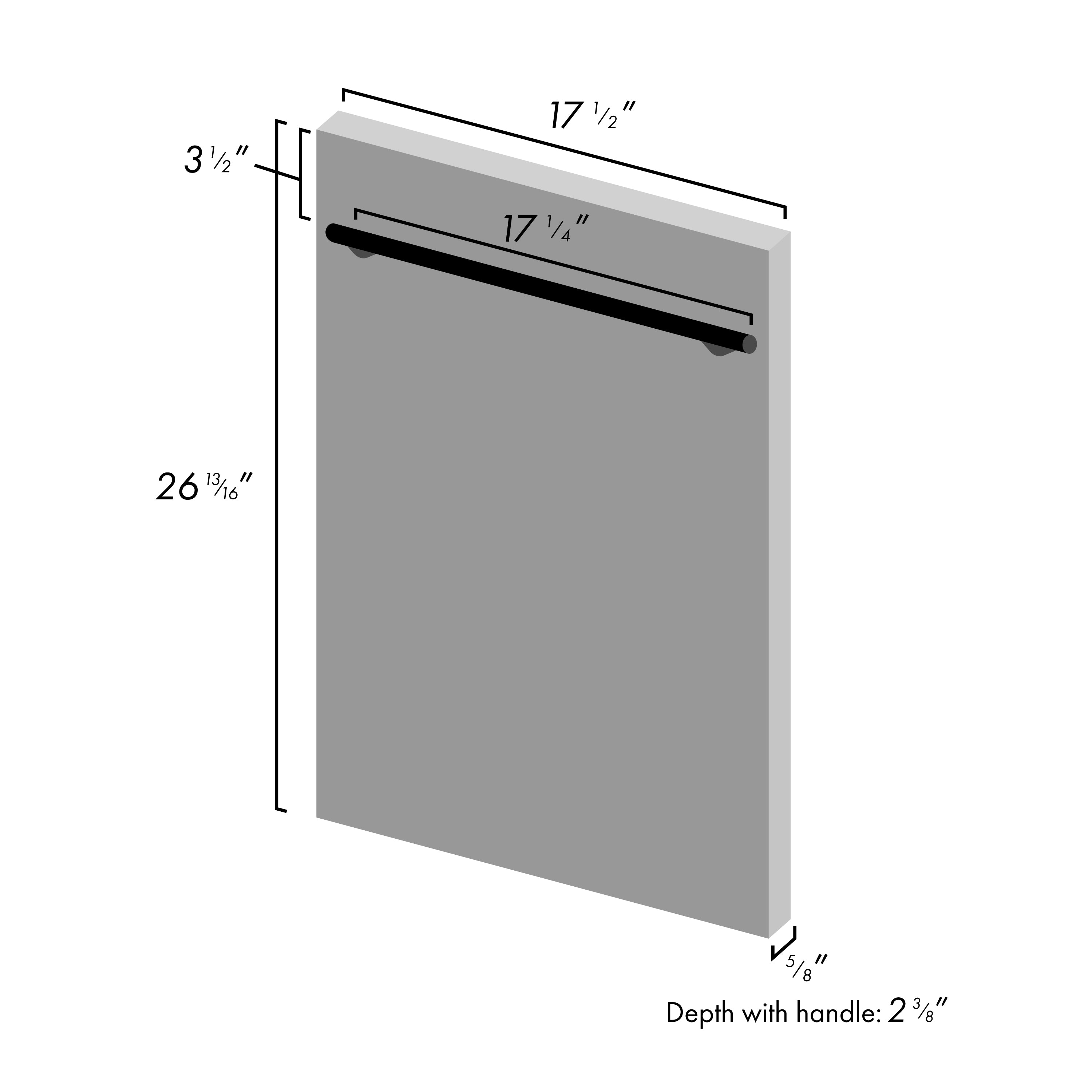 ZLINE 18" Dishwasher Panel in Red Matte with Modern Handle (DP-RM-H-18)