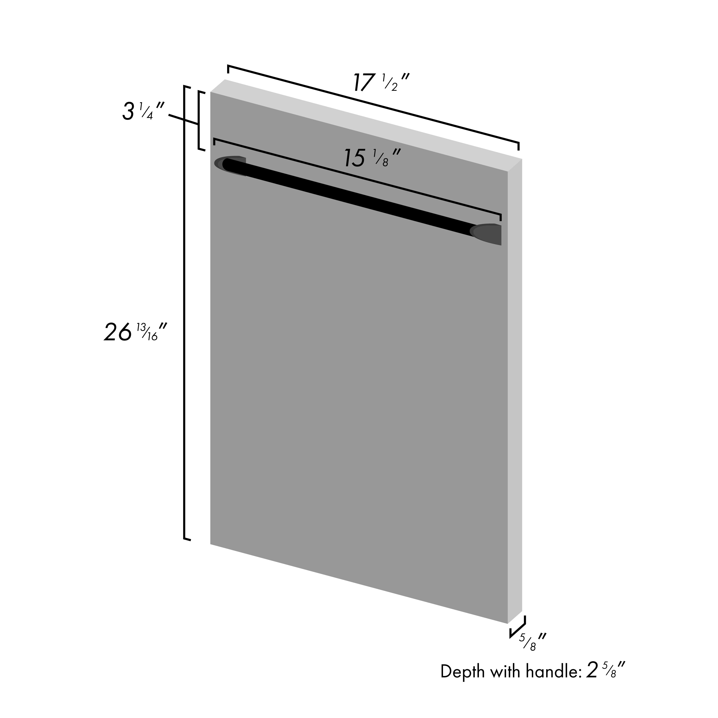 ZLINE 18" Dishwasher Panel in Fingerprint Resistant Finish with Traditional Handle (DP-SN-H-18)