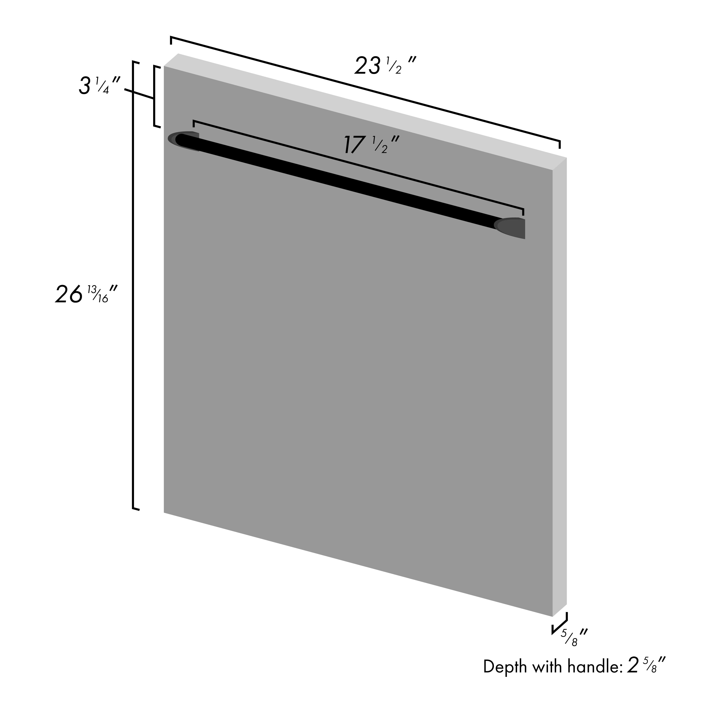 ZLINE 24" Dishwasher Panel in Stainless Steel with Traditional Handle (DP-304-H-24)