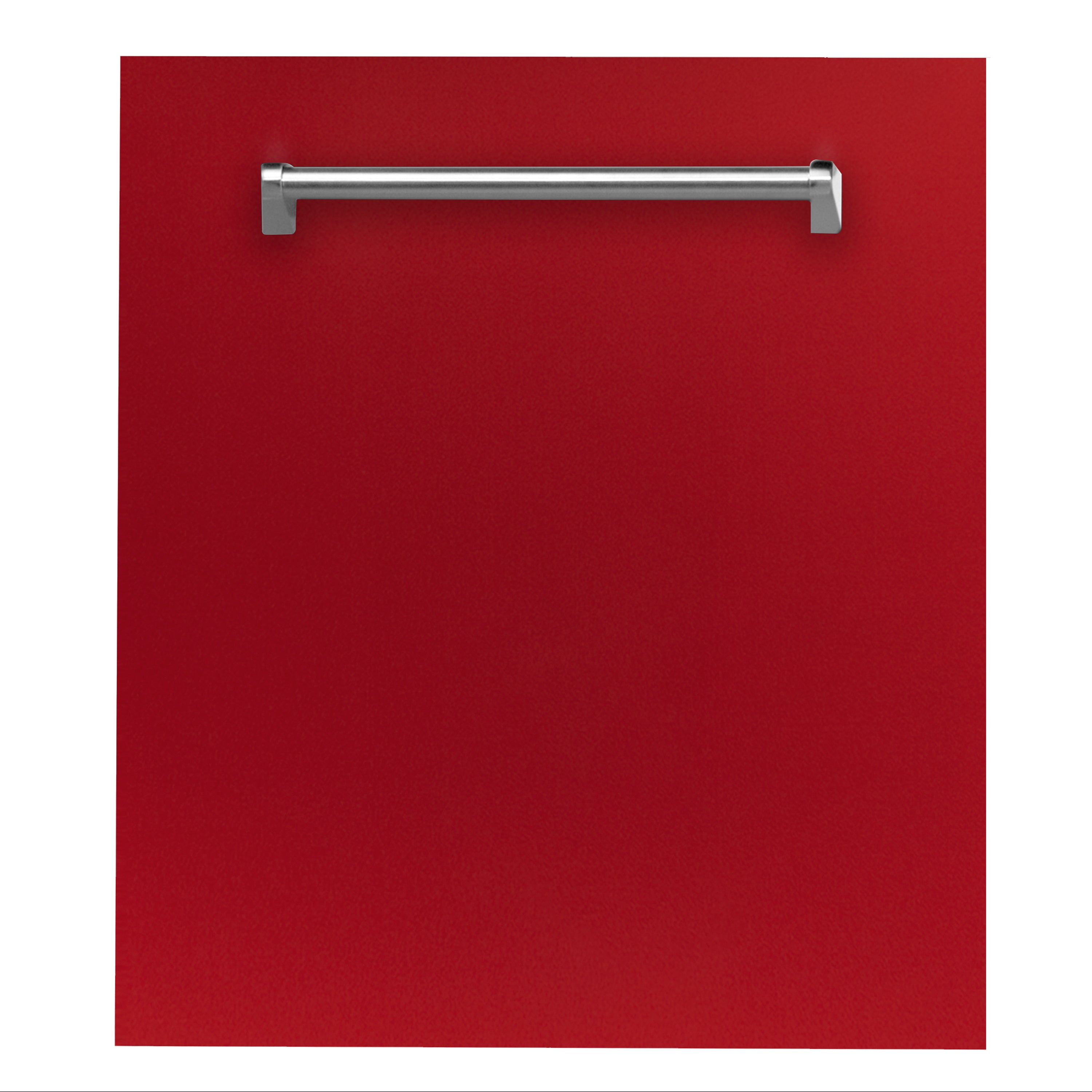 ZLINE 24" Dishwasher Panel in Red Gloss with Traditional Handle (DP-RG-24)