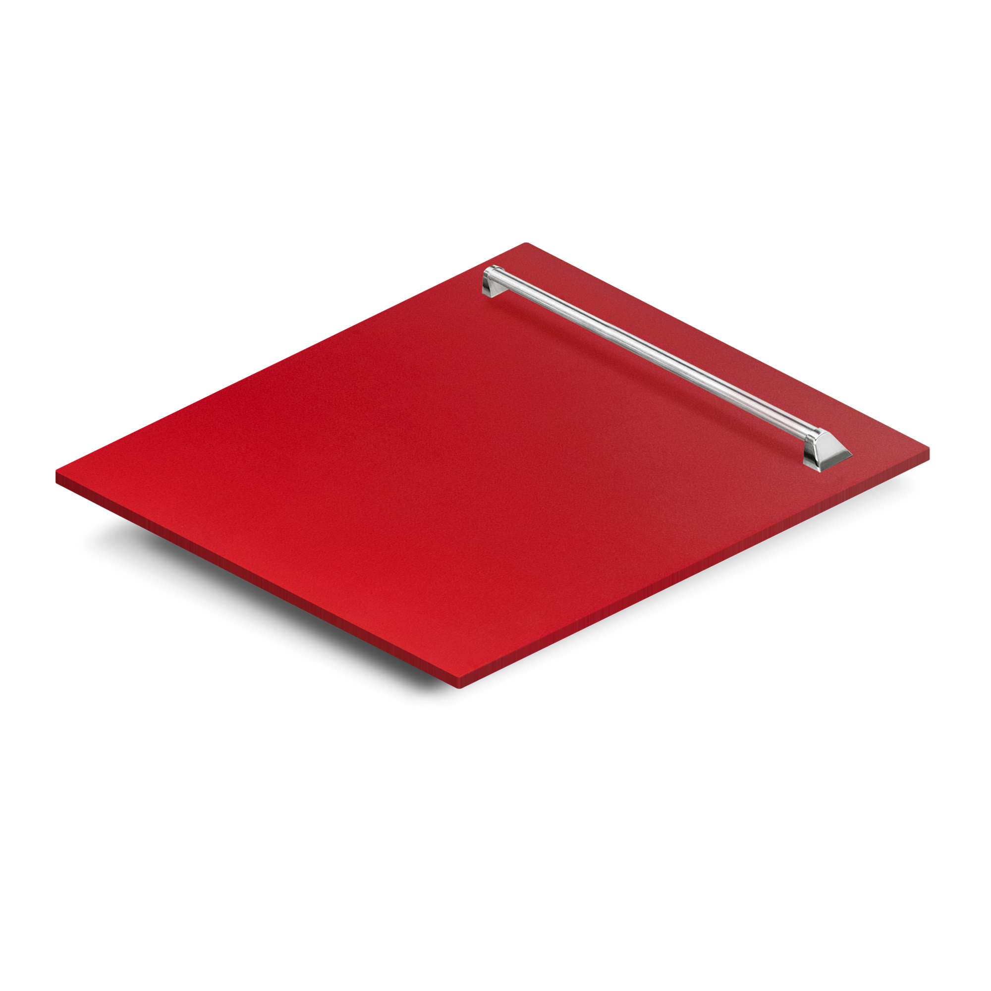 ZLINE 24" Dishwasher Panel in Red Matte with Traditional Handle (DP-RM-24)