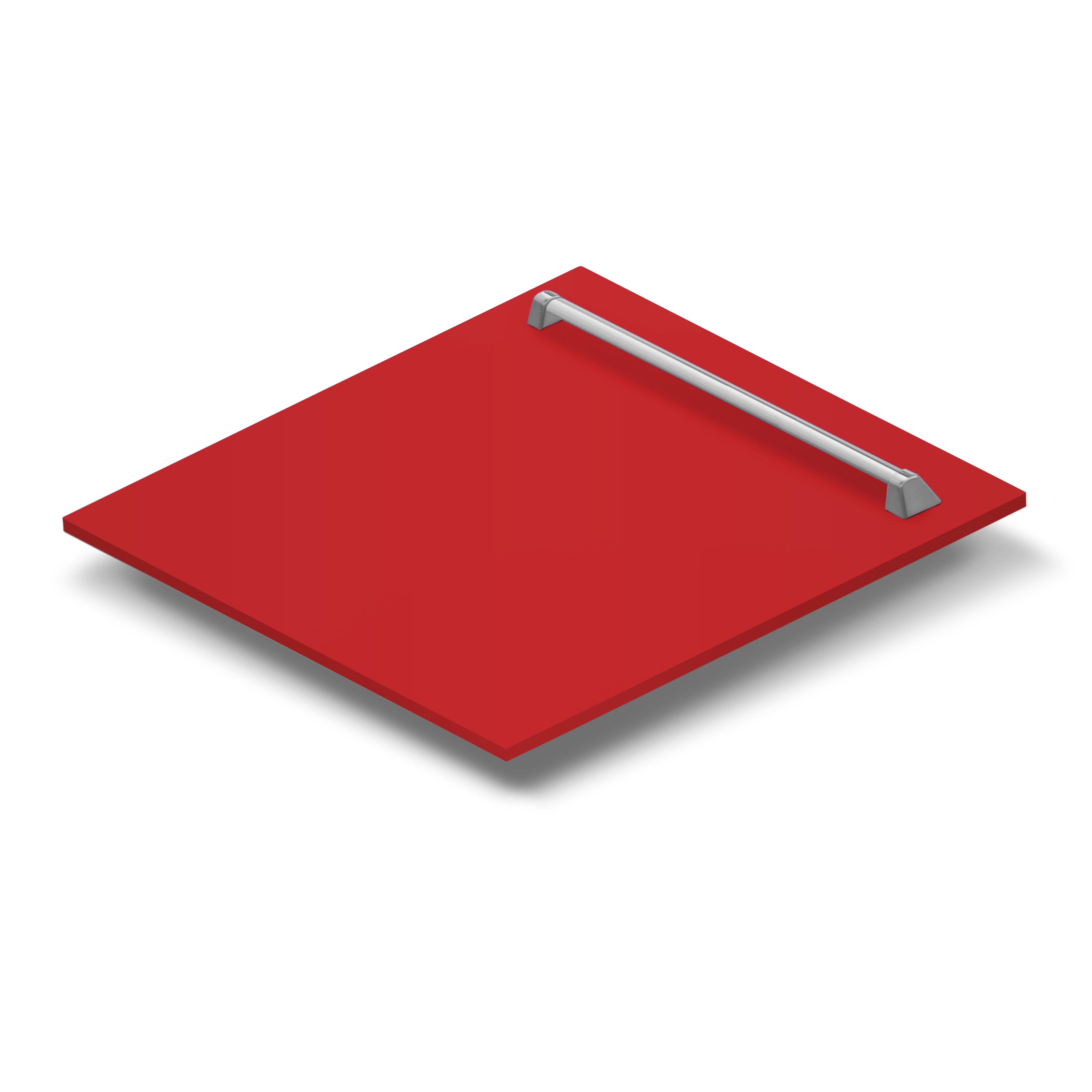 ZLINE 24" Monument Dishwasher Panel in Red Matte with Traditional Handle (DPMT-RM-24)
