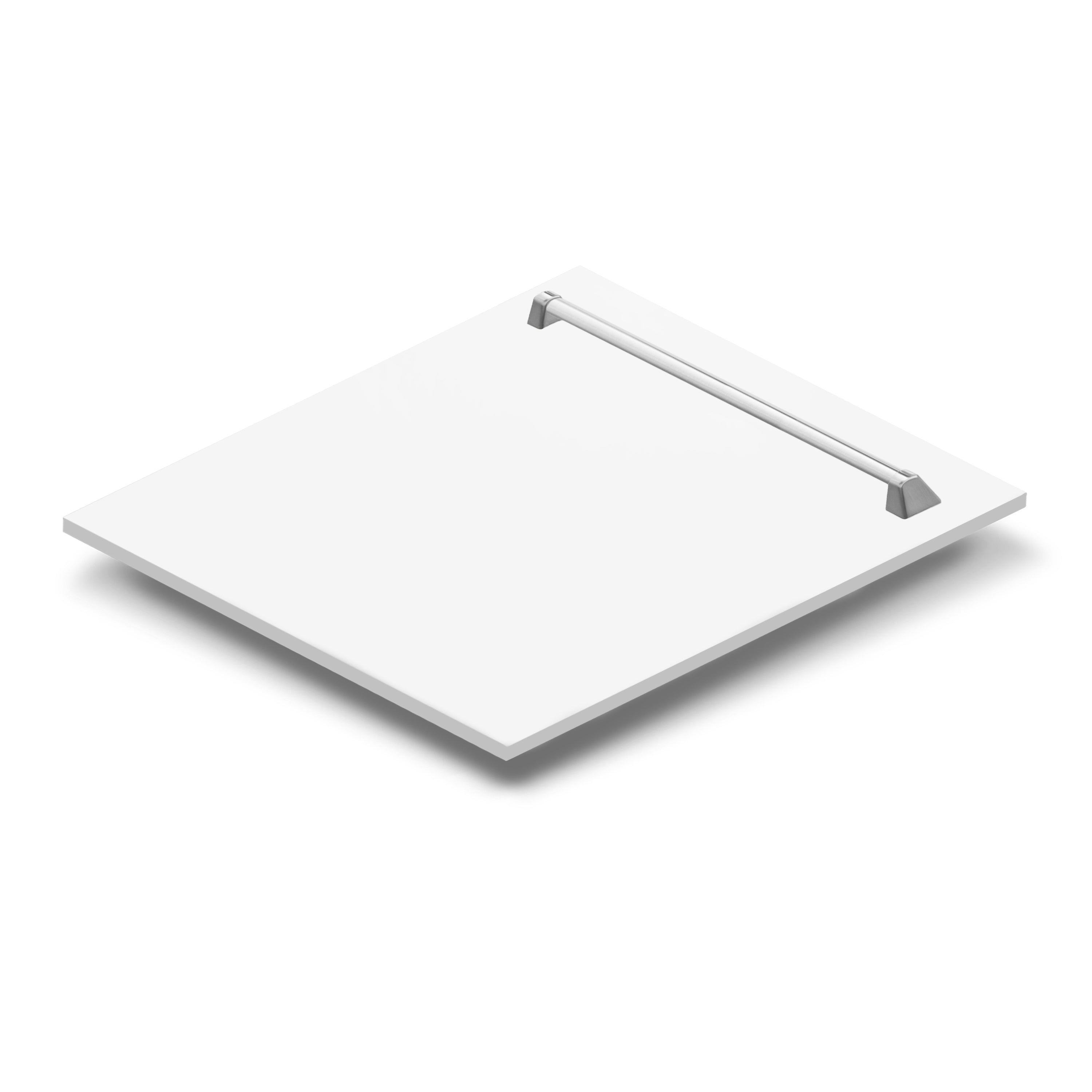 ZLINE 24" Monument Dishwasher Panel in White Matte with Traditional Handle (DPMT-WM-24)