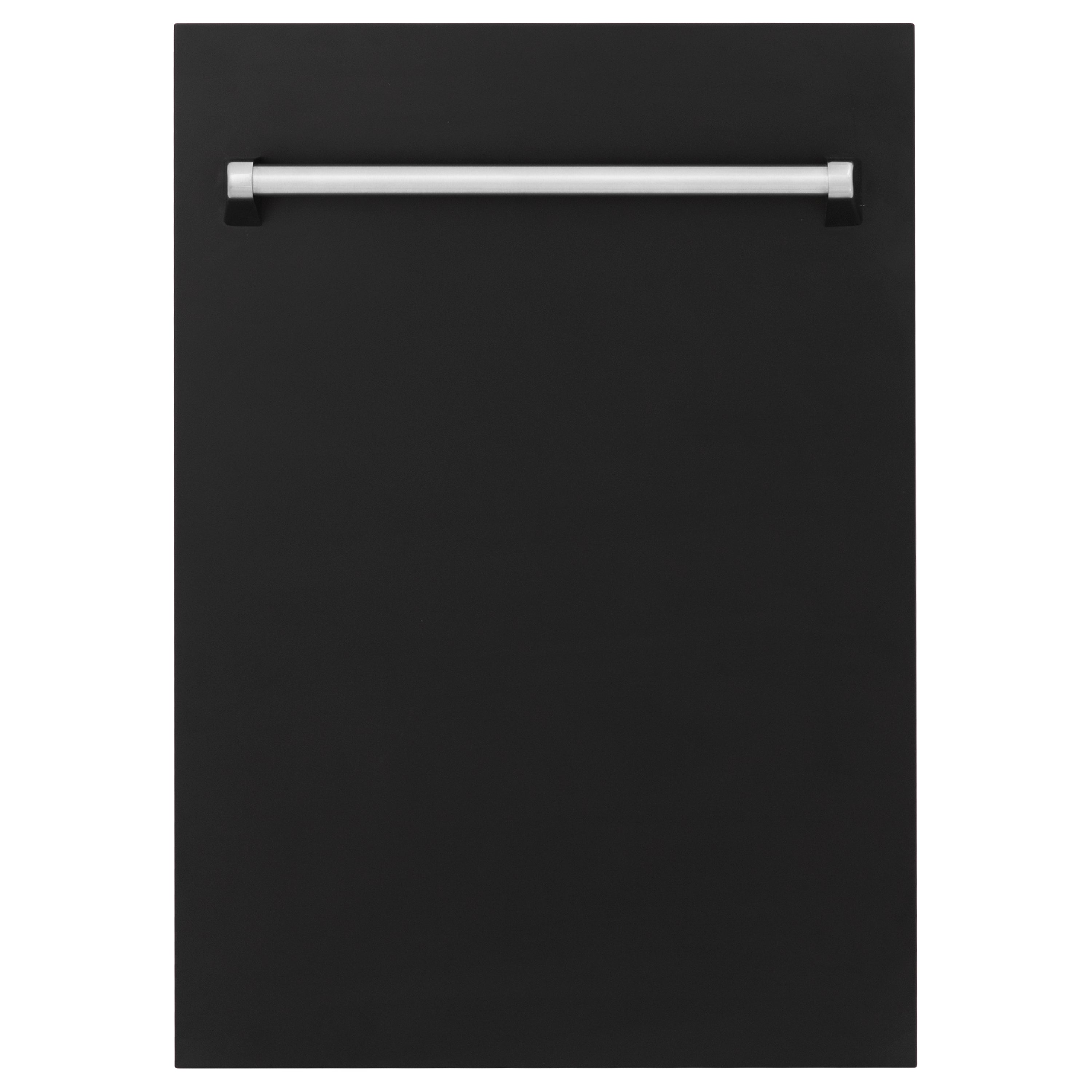 ZLINE 18" Tallac Dishwasher Panel in Black Matte with Traditional Handle (DPV-BLM-18)