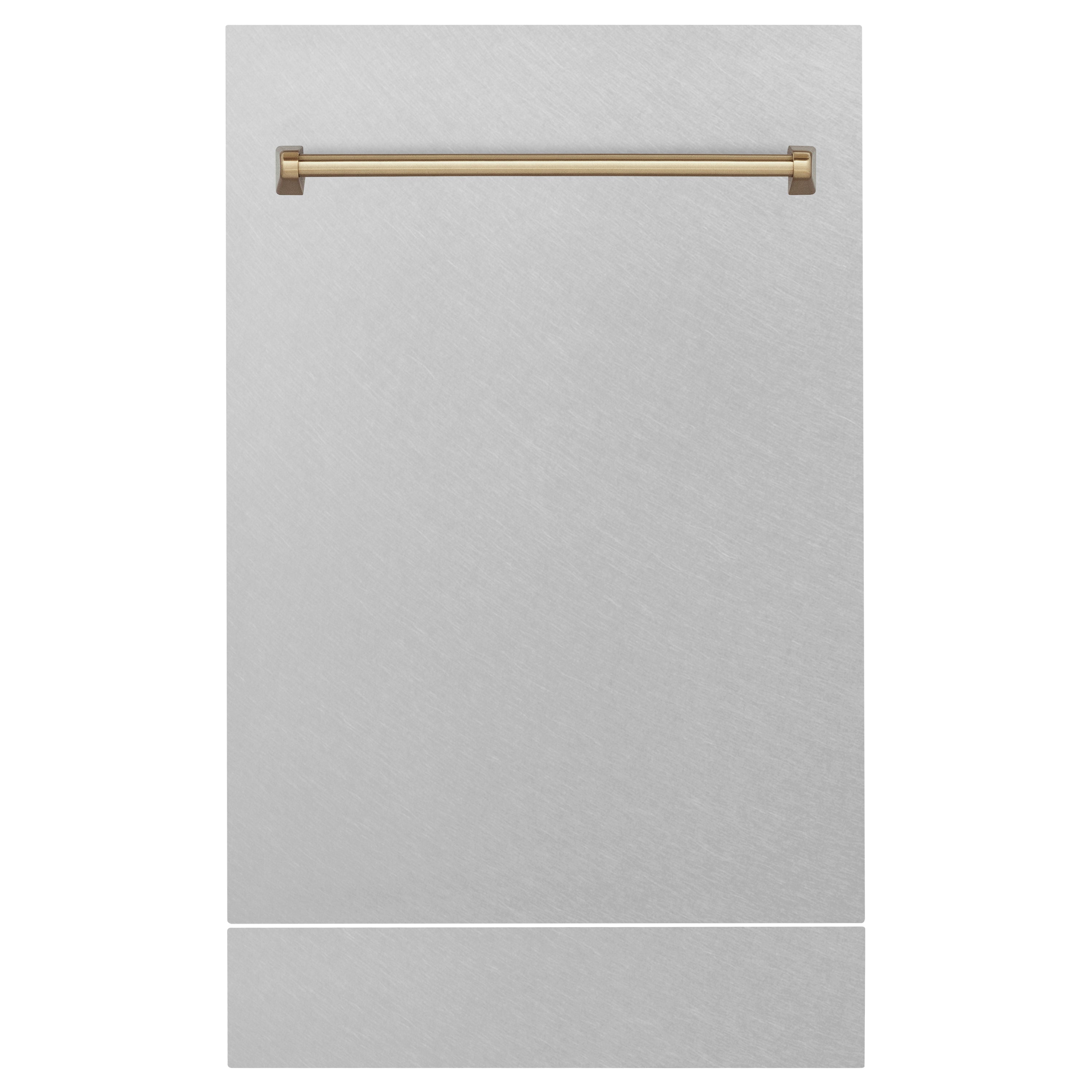 ZLINE 18" Autograph Edition Tallac Dishwasher Panel in Fingerprint Resistant Stainless Steel with Champagne Bronze Handle (DPVZ-SN-18-CB)