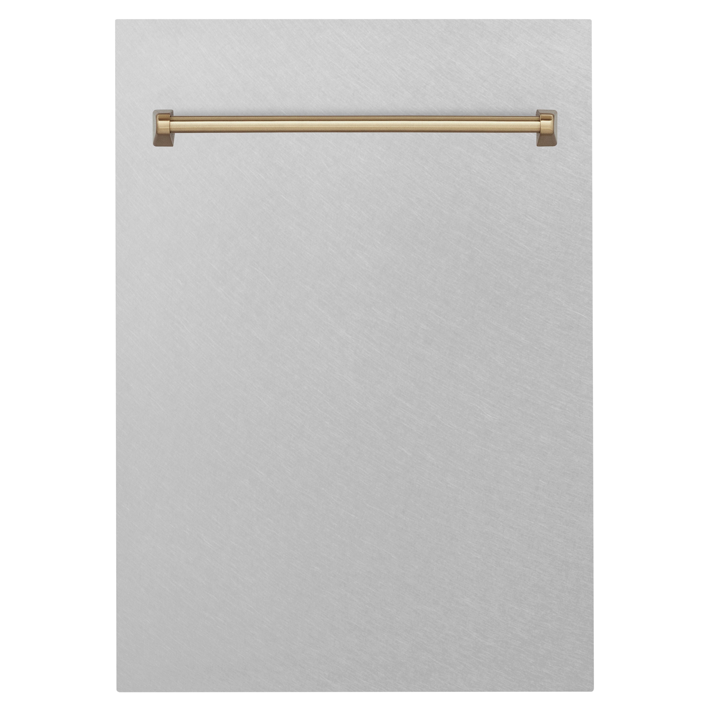 ZLINE 18" Autograph Edition Tallac Dishwasher Panel in Fingerprint Resistant Stainless Steel with Champagne Bronze Handle (DPVZ-SN-18-CB)