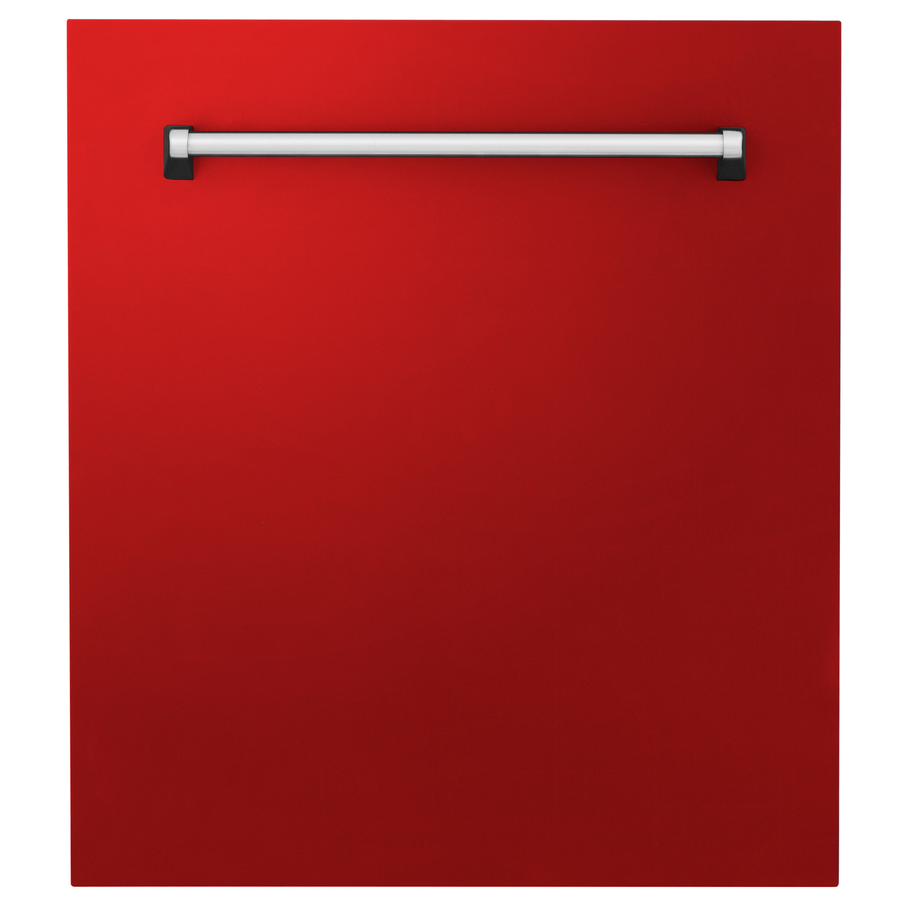 ZLINE 24" Tallac Dishwasher Panel in Red Matte with Traditional Handle (DPV-RM-24)