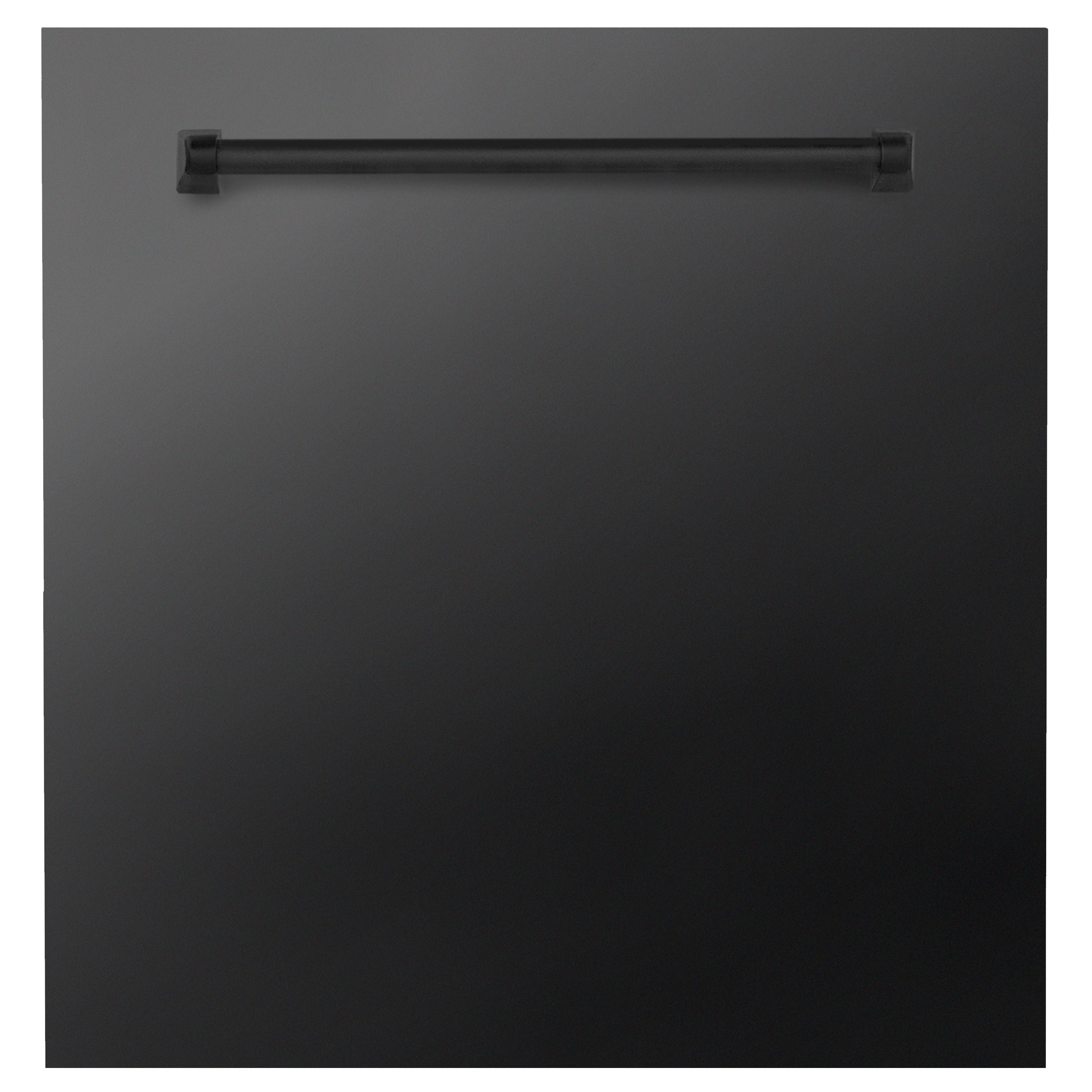 ZLINE 24" Monument Dishwasher Panel in Black Stainless Steel with Traditional Handle (DPMT-BS-24)