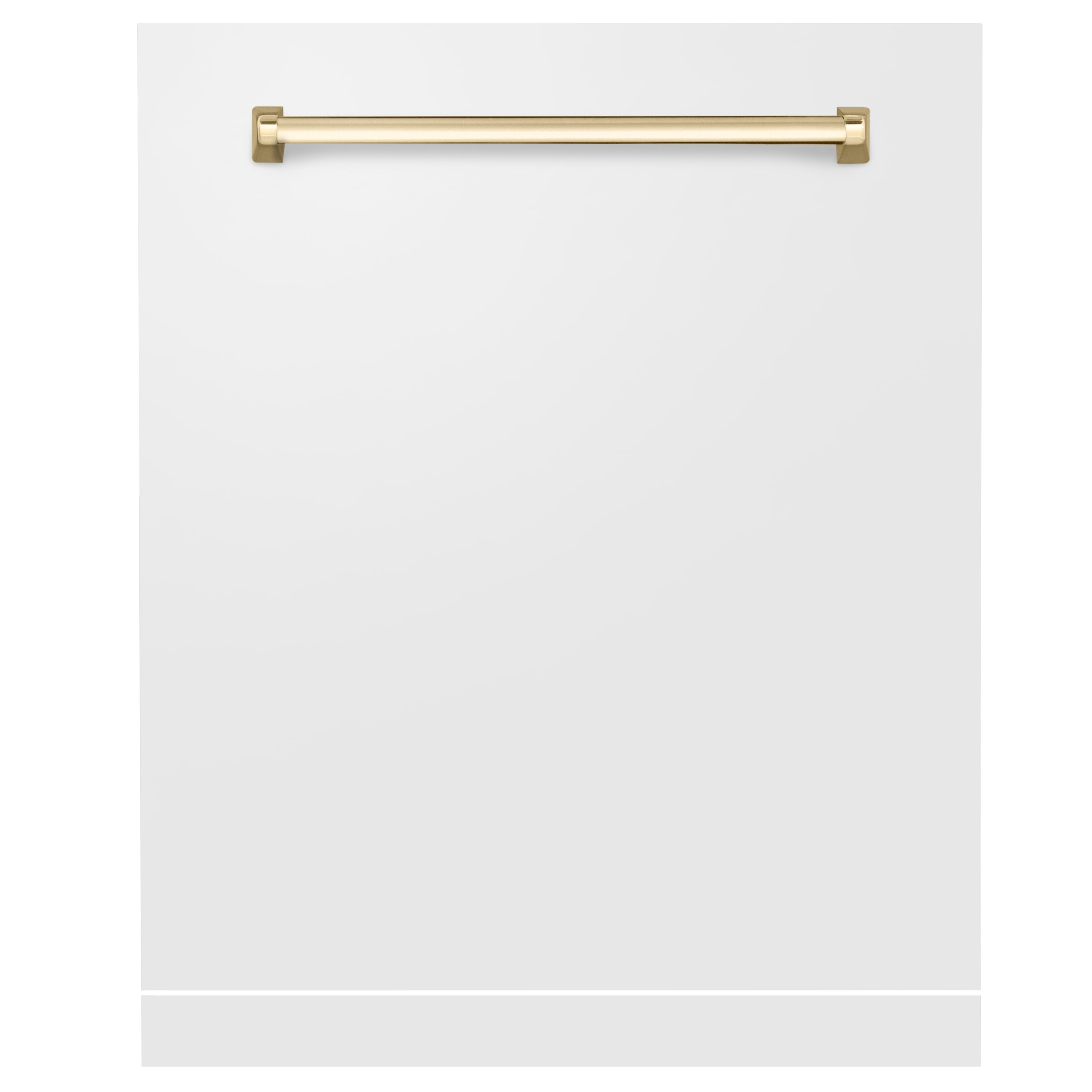ZLINE 24" Autograph Edition Monument Dishwasher Panel in White Matte with Gold Handle (DPMTZ-WM-24-G)