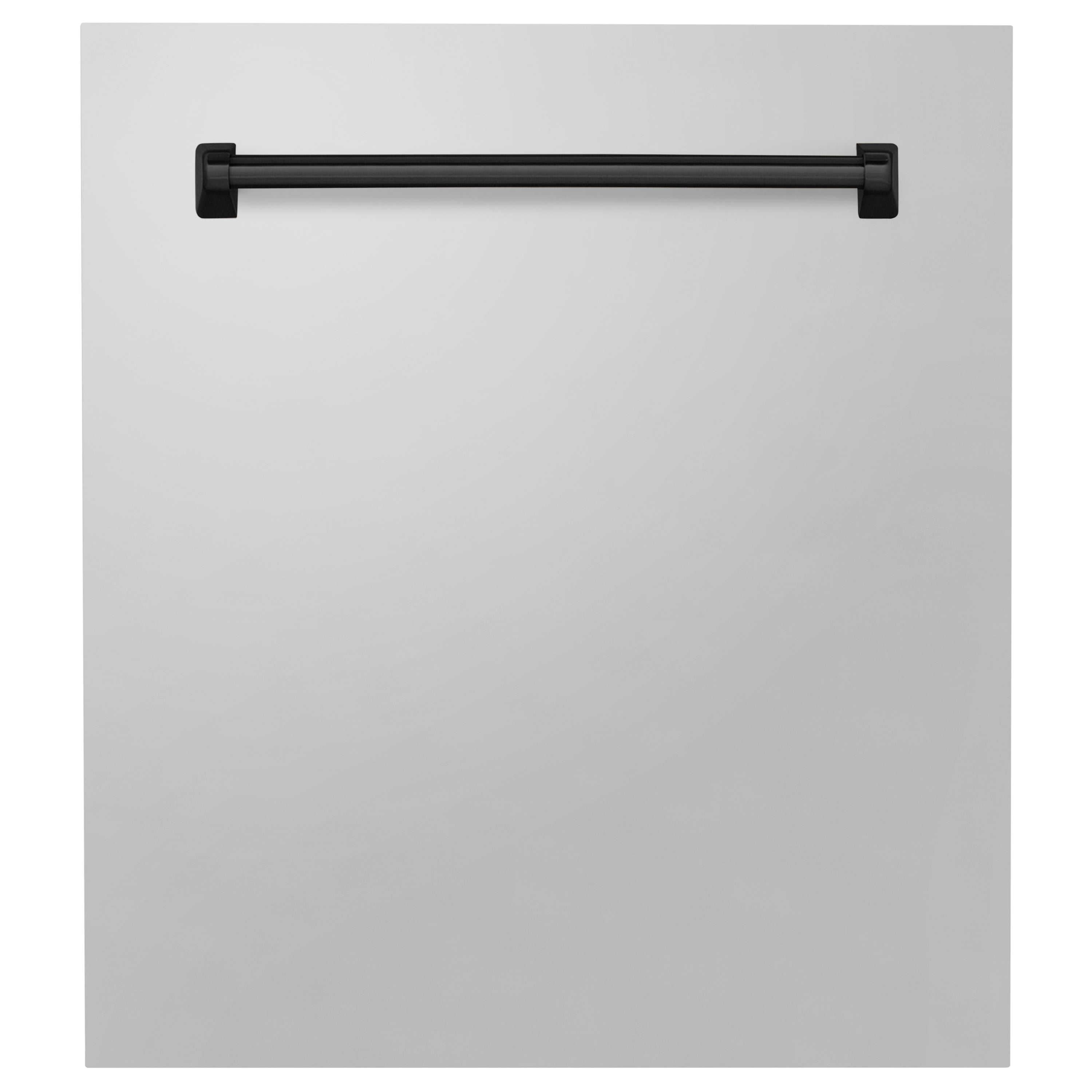 ZLINE 24" Autograph Edition Tallac Dishwasher Panel in Stainless Steel with Matte Black Handle (DPVZ-304-24-MB)