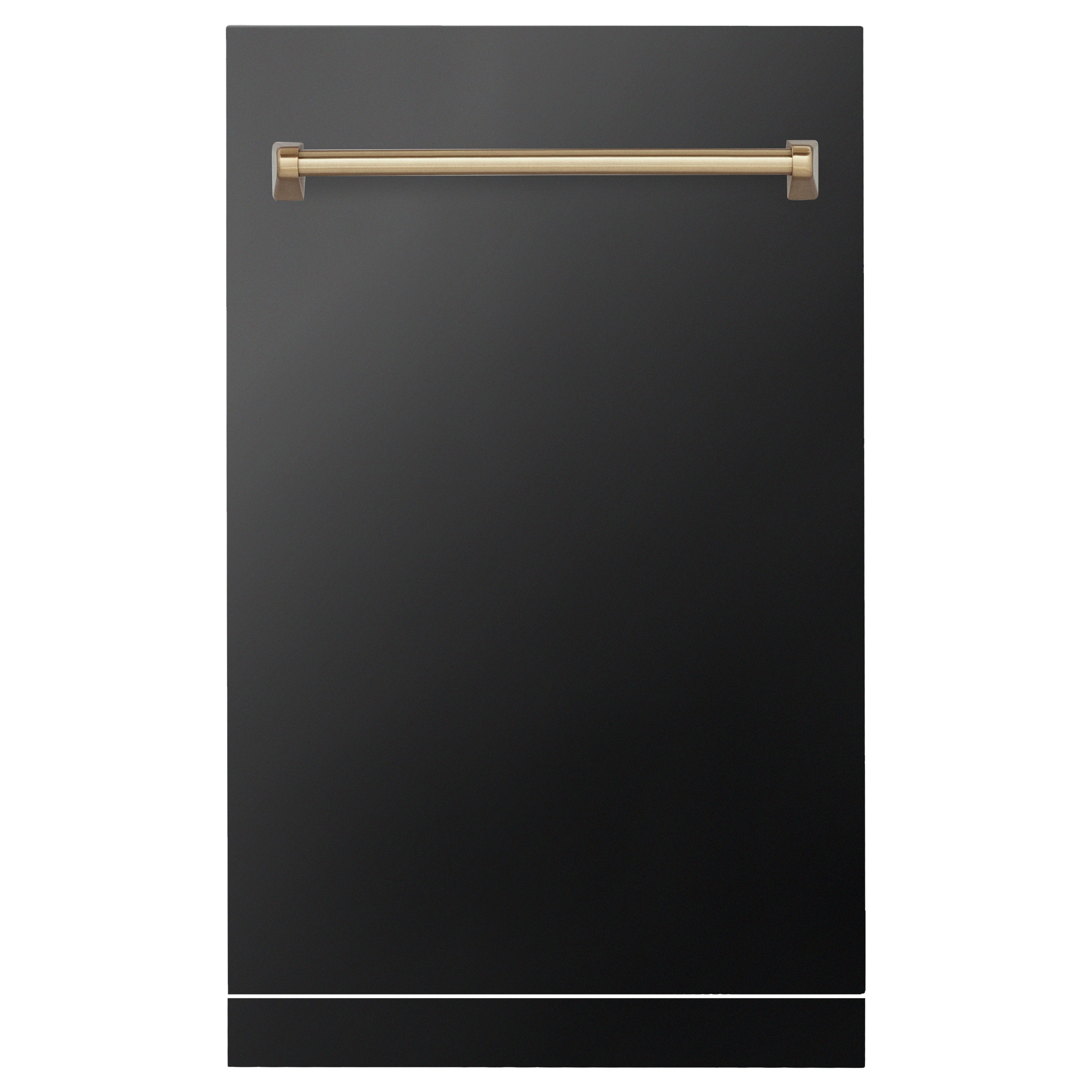 ZLINE 18" Autograph Edition Tallac Dishwasher Panel in Black Stainless Steel with Champagne Bronze Handle (DPVZ-BS-18-CB)