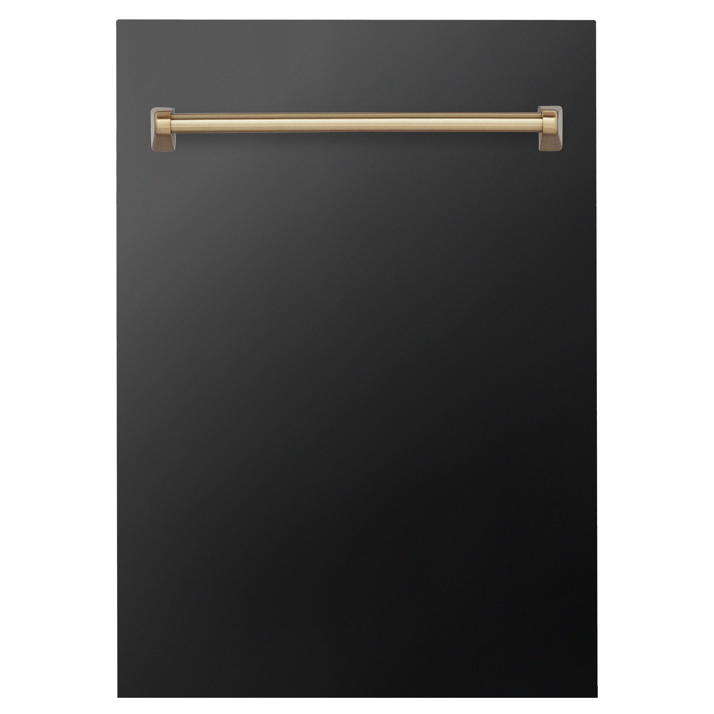 ZLINE 18" Autograph Edition Tallac Dishwasher Panel in Black Stainless Steel with Champagne Bronze Handle (DPVZ-BS-18-CB)