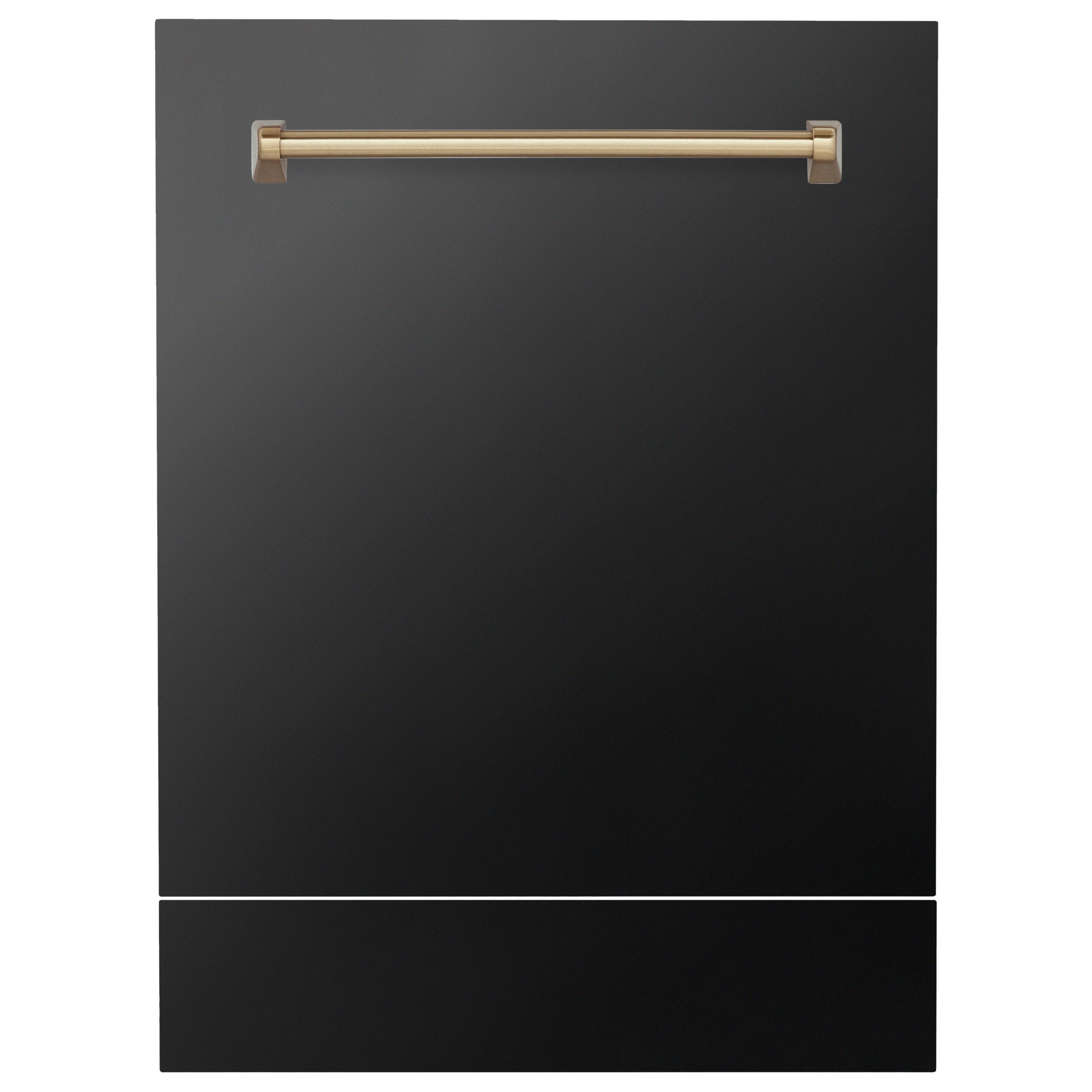 ZLINE 24" Autograph Edition Tallac Dishwasher Panel in Black Stainless Steel with Champagne Bronze Handle (DPVZ-BS-24-CB)