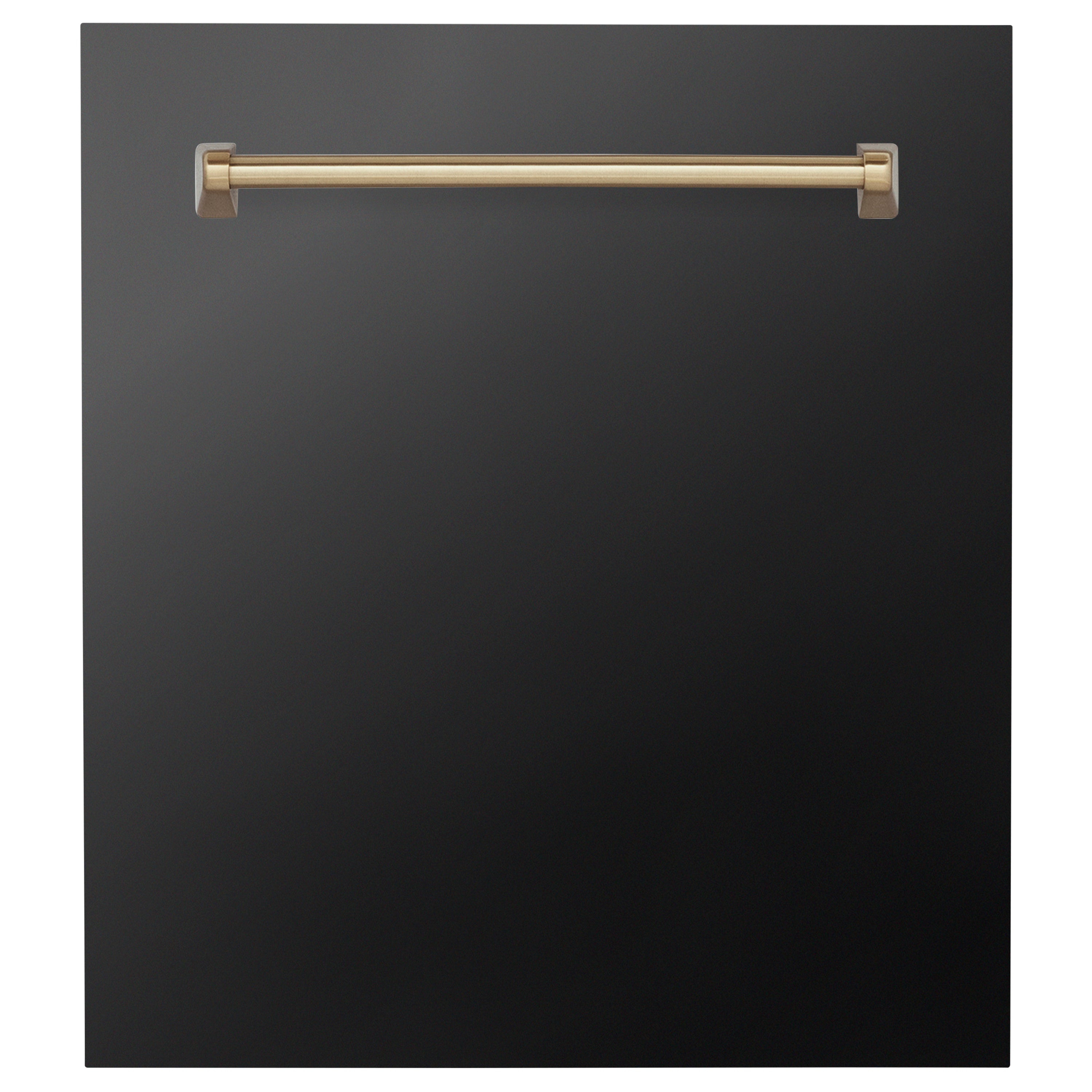 ZLINE 24" Autograph Edition Tallac Dishwasher Panel in Black Stainless Steel with Champagne Bronze Handle (DPVZ-BS-24-CB)