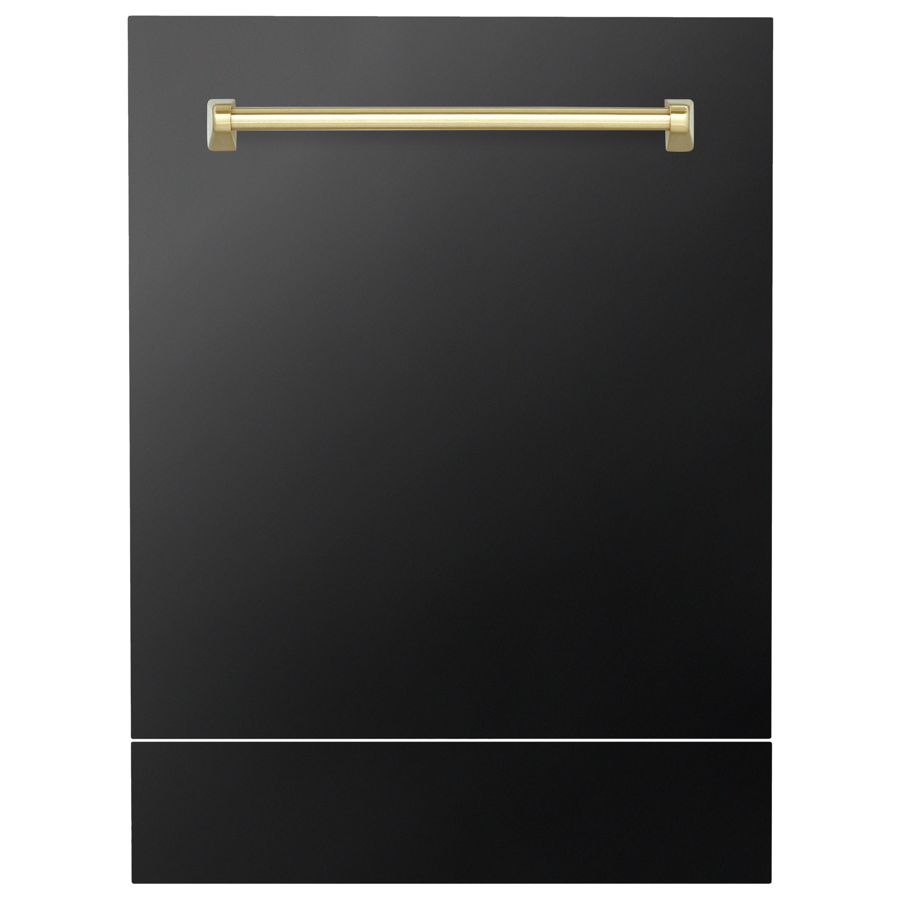 ZLINE 24" Autograph Edition Tallac Dishwasher Panel in Black Stainless Steel with Gold Handle (DPVZ-BS-24-G)