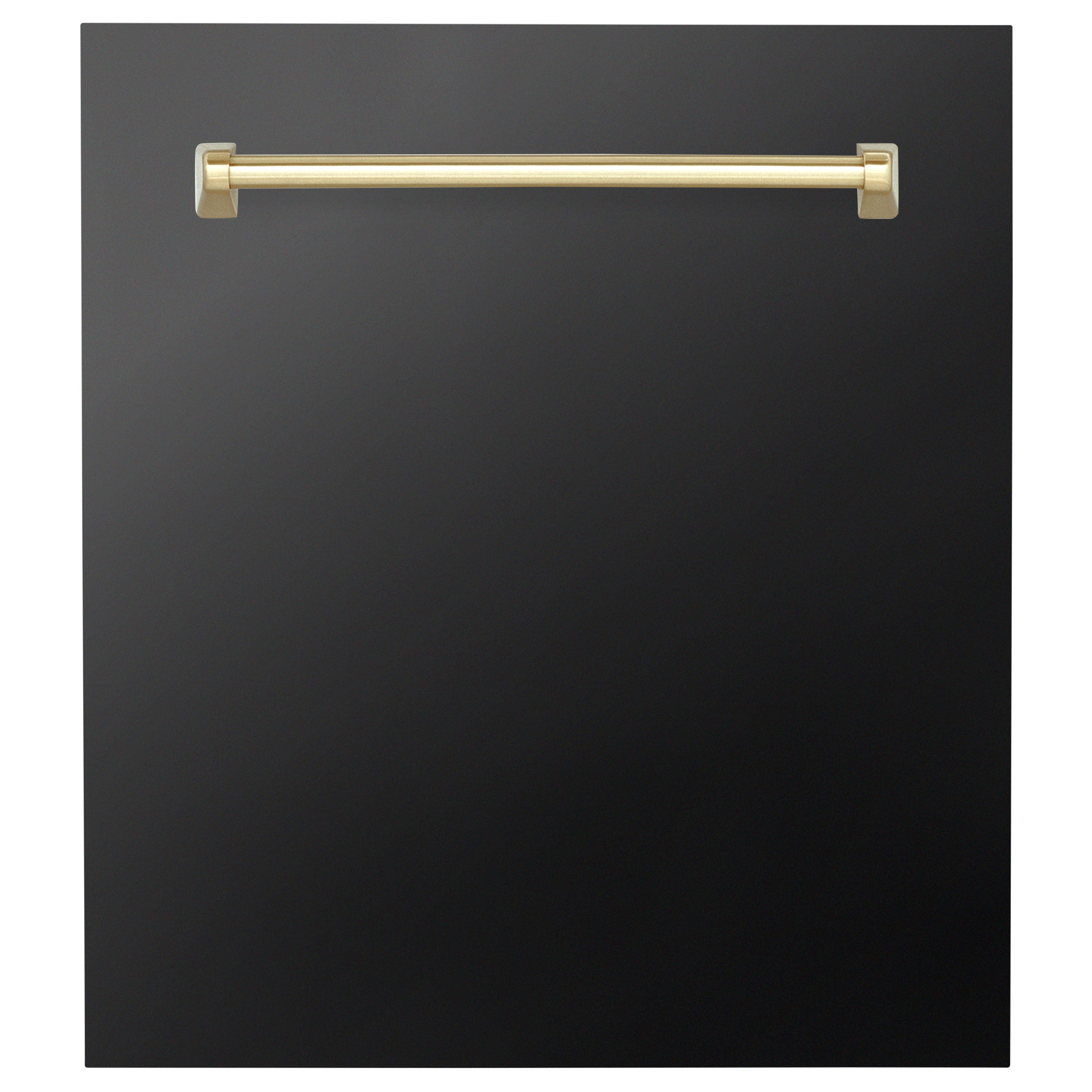 ZLINE 24" Autograph Edition Tallac Dishwasher Panel in Black Stainless Steel with Gold Handle (DPVZ-BS-24-G)