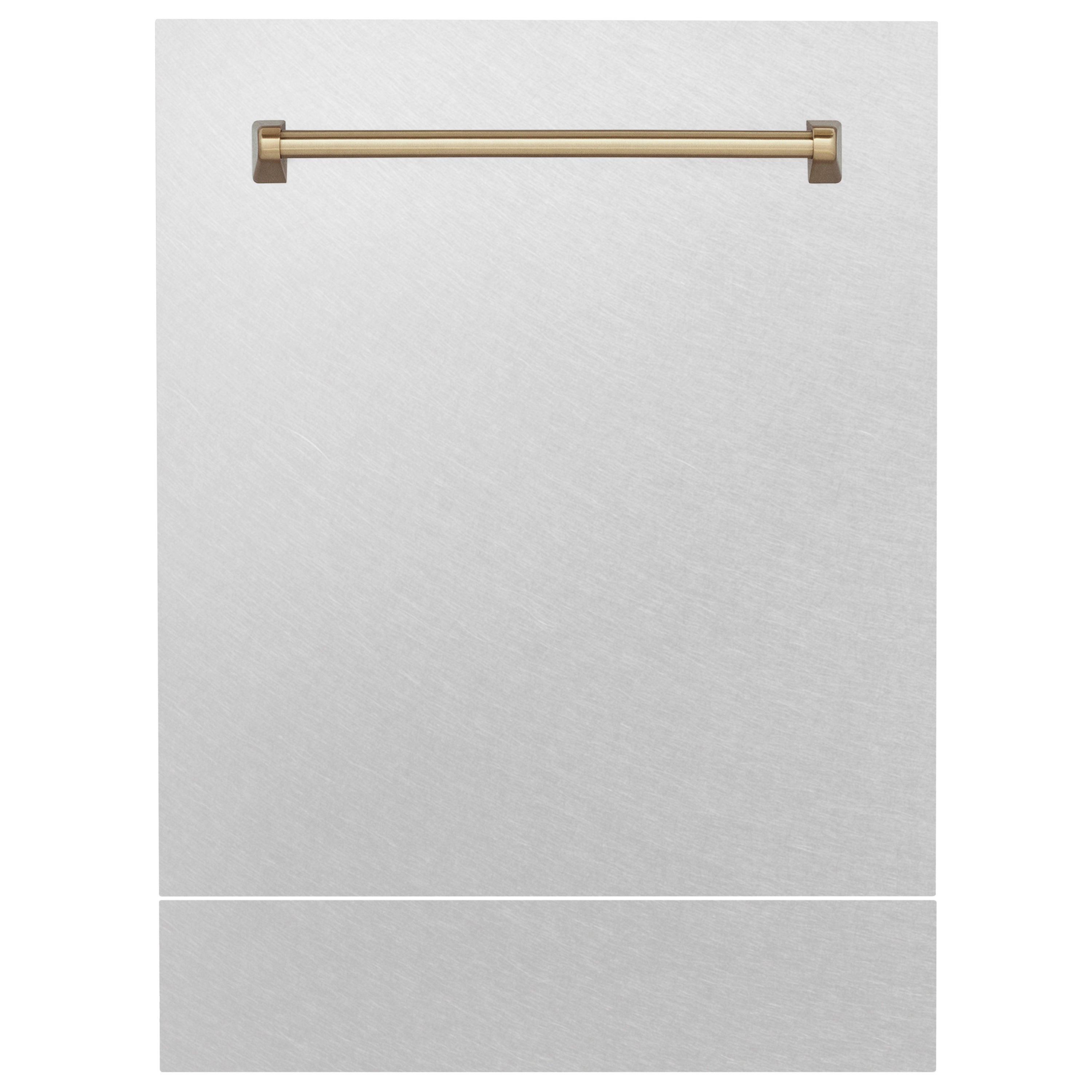 ZLINE 24" Autograph Edition Tallac Dishwasher Panel in Fingerprint Resistant Stainless Steel with Champagne Bronze Handle (DPVZ-SN-24-CB)
