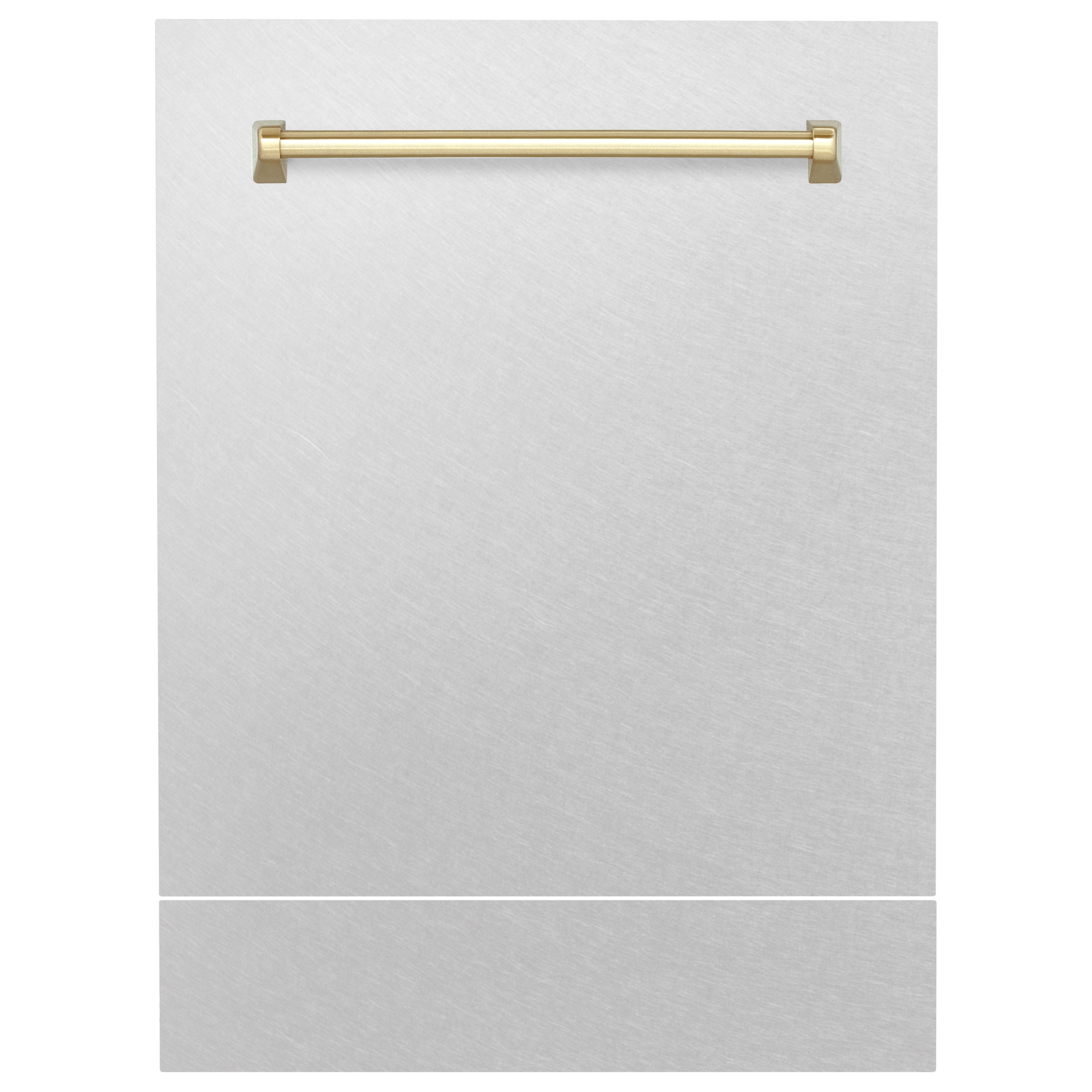 ZLINE 24" Autograph Edition Tallac Dishwasher Panel in Fingerprint Resistant Stainless Steel with Gold Handle (DPVZ-SN-24-G)