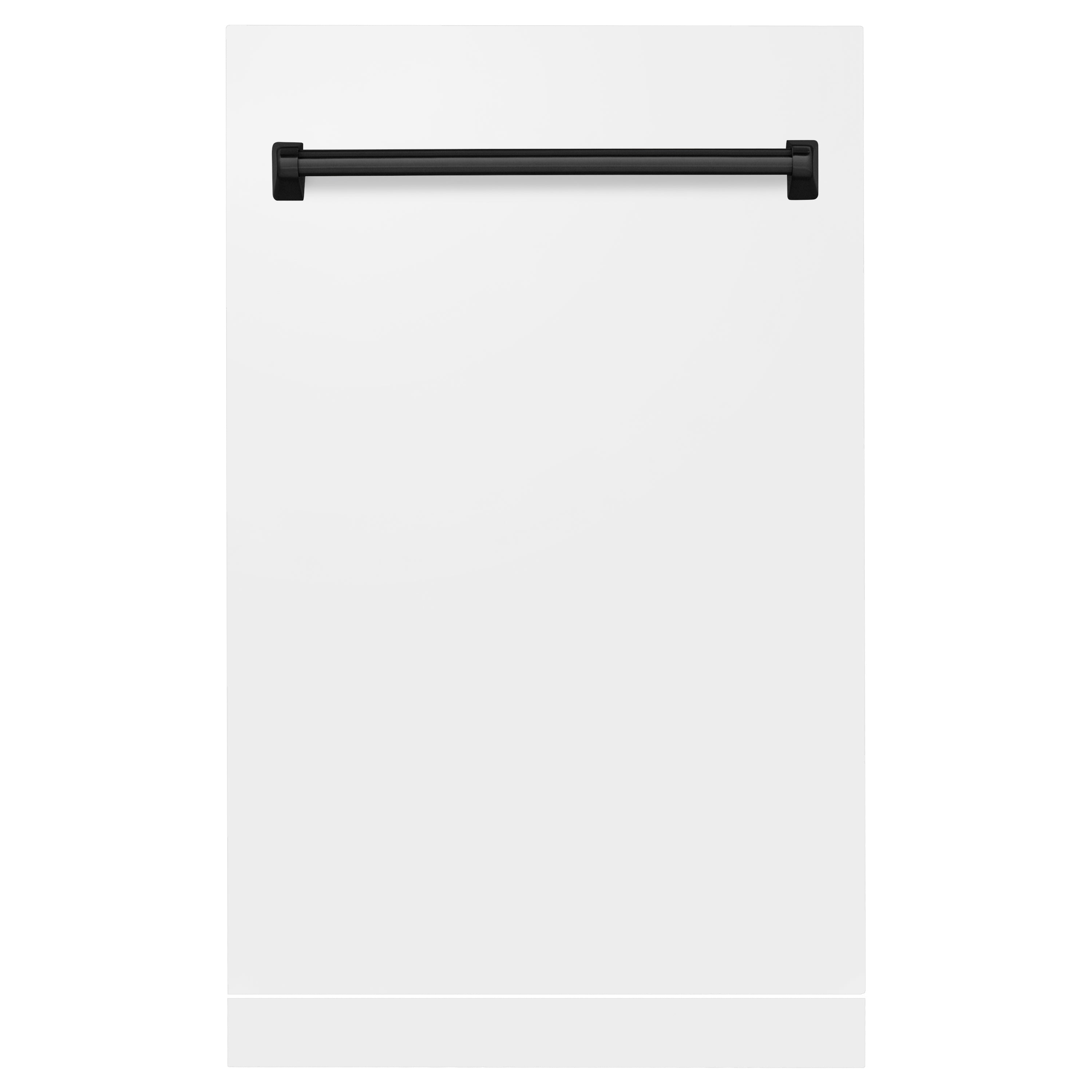 ZLINE 18" Autograph Edition Tallac Dishwasher Panel in White Matte with Matte Black Handle (DPVZ-WM-18-MB)