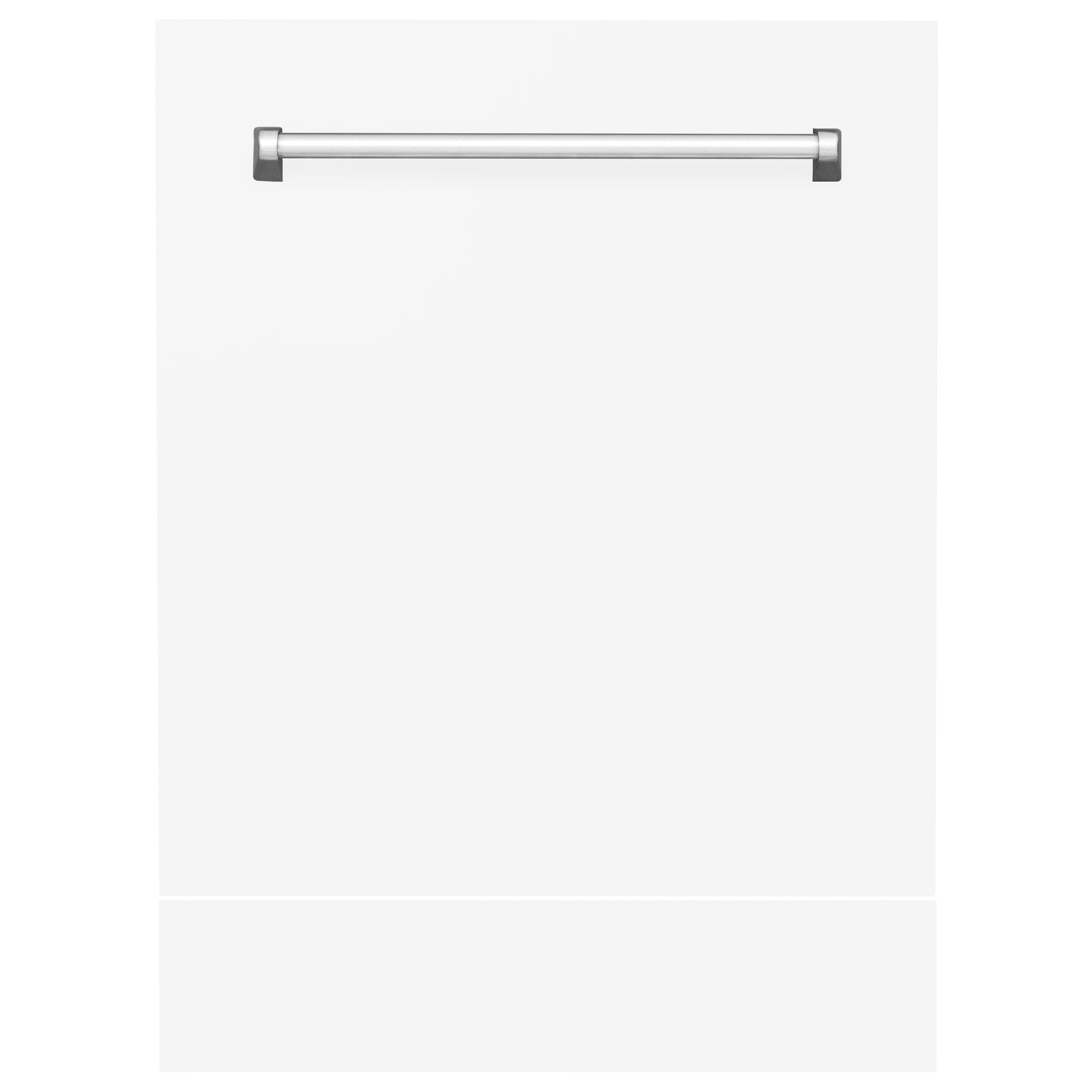 ZLINE 24" Tallac Dishwasher Panel in White Matte with Traditional Handle (DPV-WM-24)