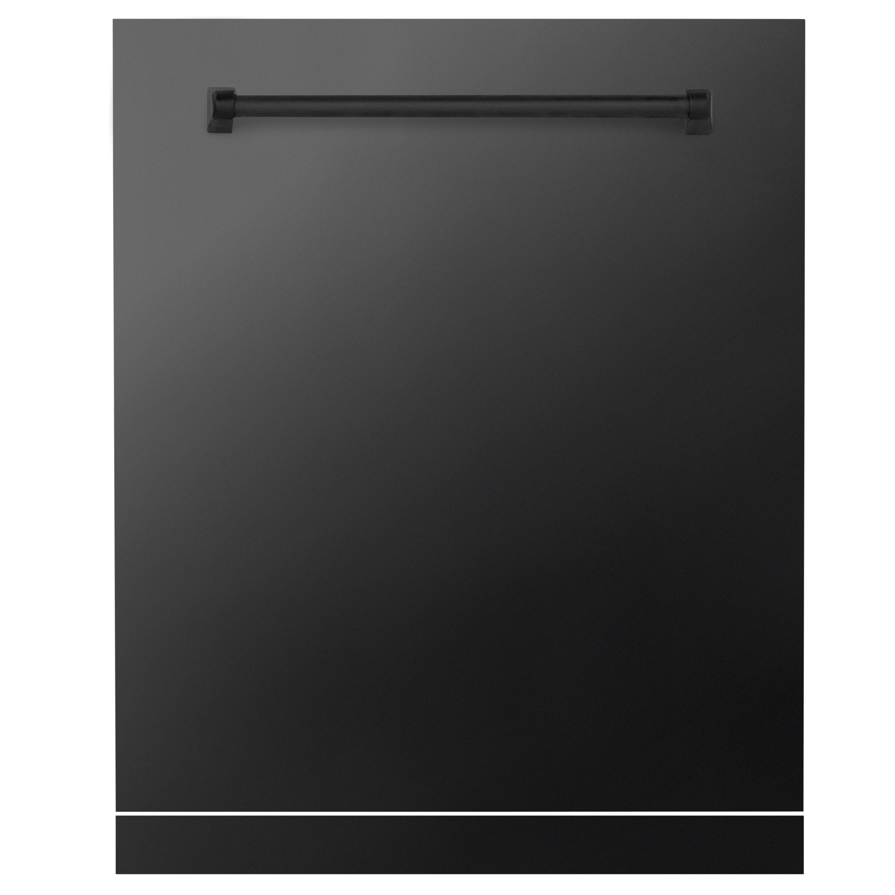 ZLINE 24" Monument Dishwasher Panel in Black Stainless Steel with Traditional Handle (DPMT-BS-24)