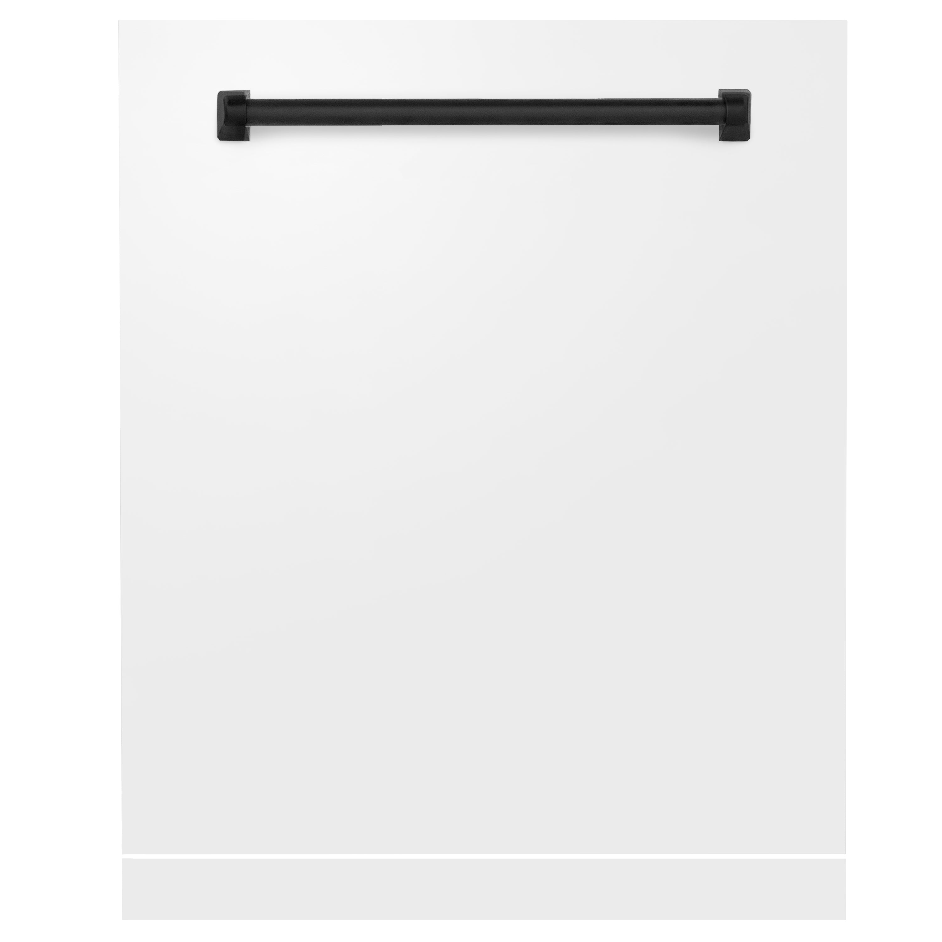 ZLINE 24" Autograph Edition Monument Dishwasher Panel in White Matte with Matte Black Handle (DPMTZ-WM-24-MB)