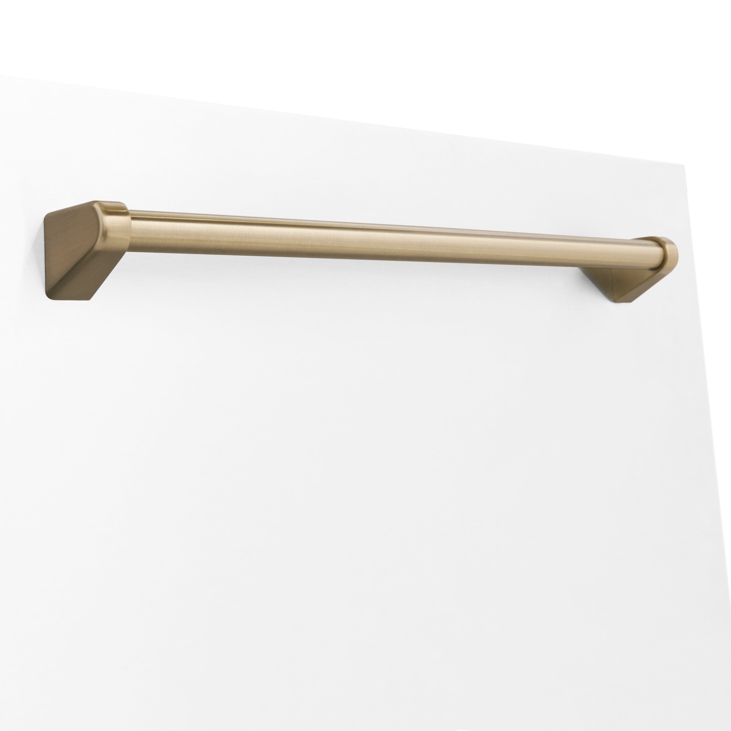 ZLINE 24" Autograph Edition Tallac Dishwasher Panel in White Matte with Champagne Bronze Handle (DPVZ-304-24-WM)