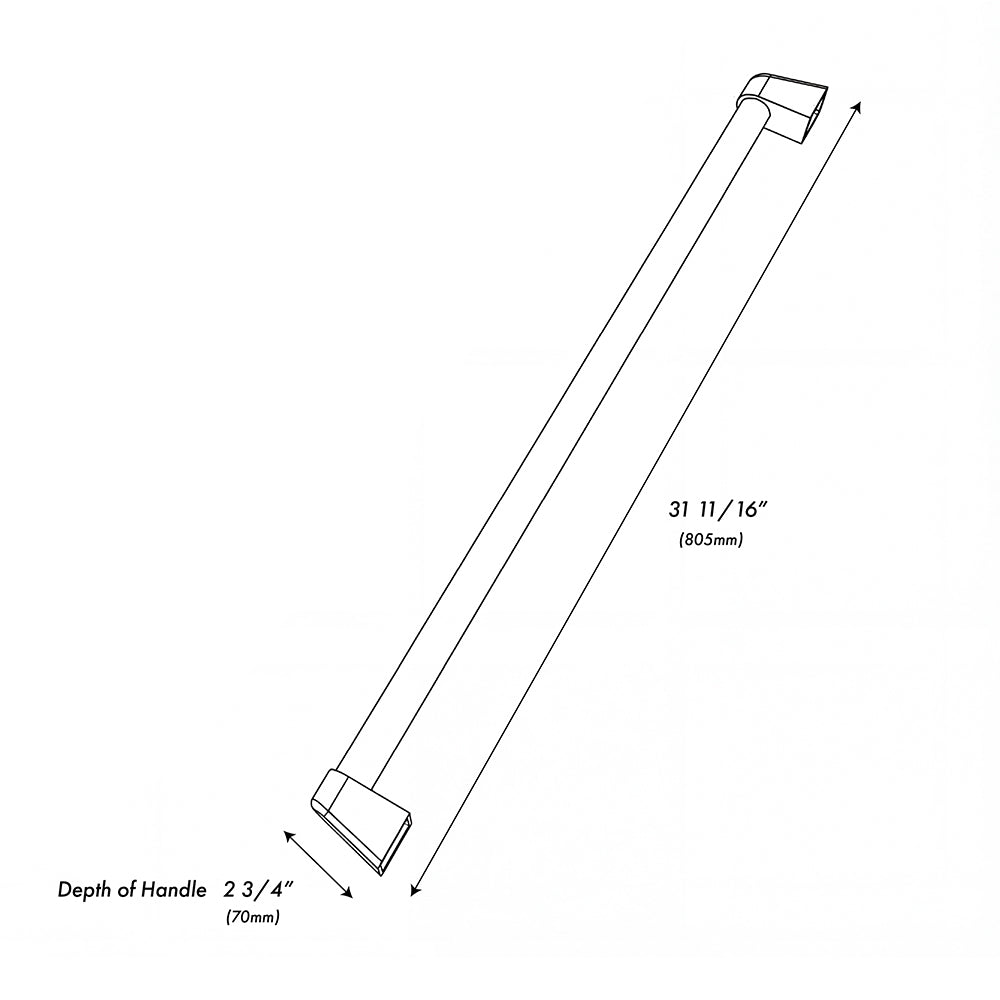 ZLINE 36 in. Freestanding French Door Refrigerator Helix Handles