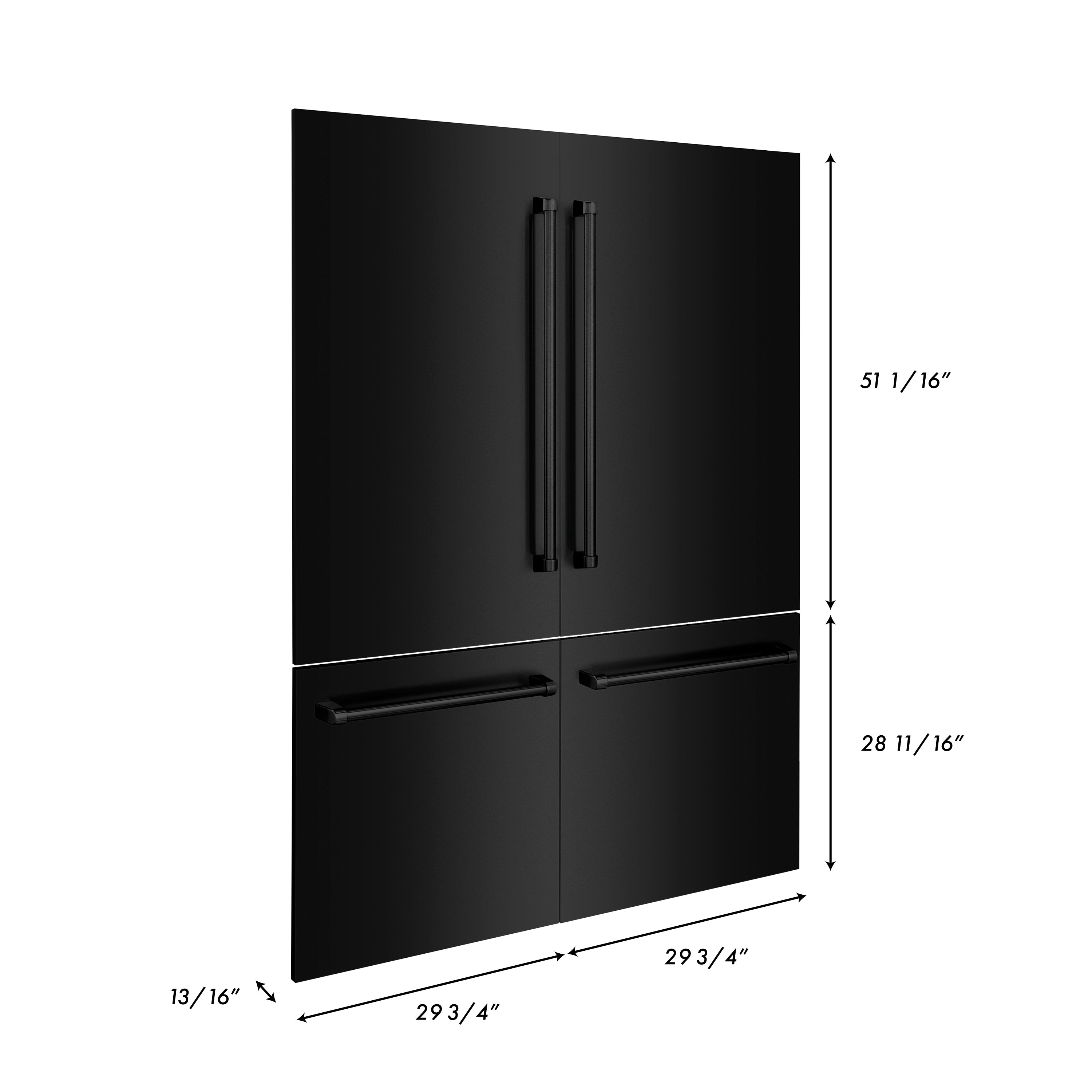 ZLINE 60" Refrigerator Panels in Black Stainless Steel for a 60" Buit-in Refrigerator (RPBIV-BS-60)
