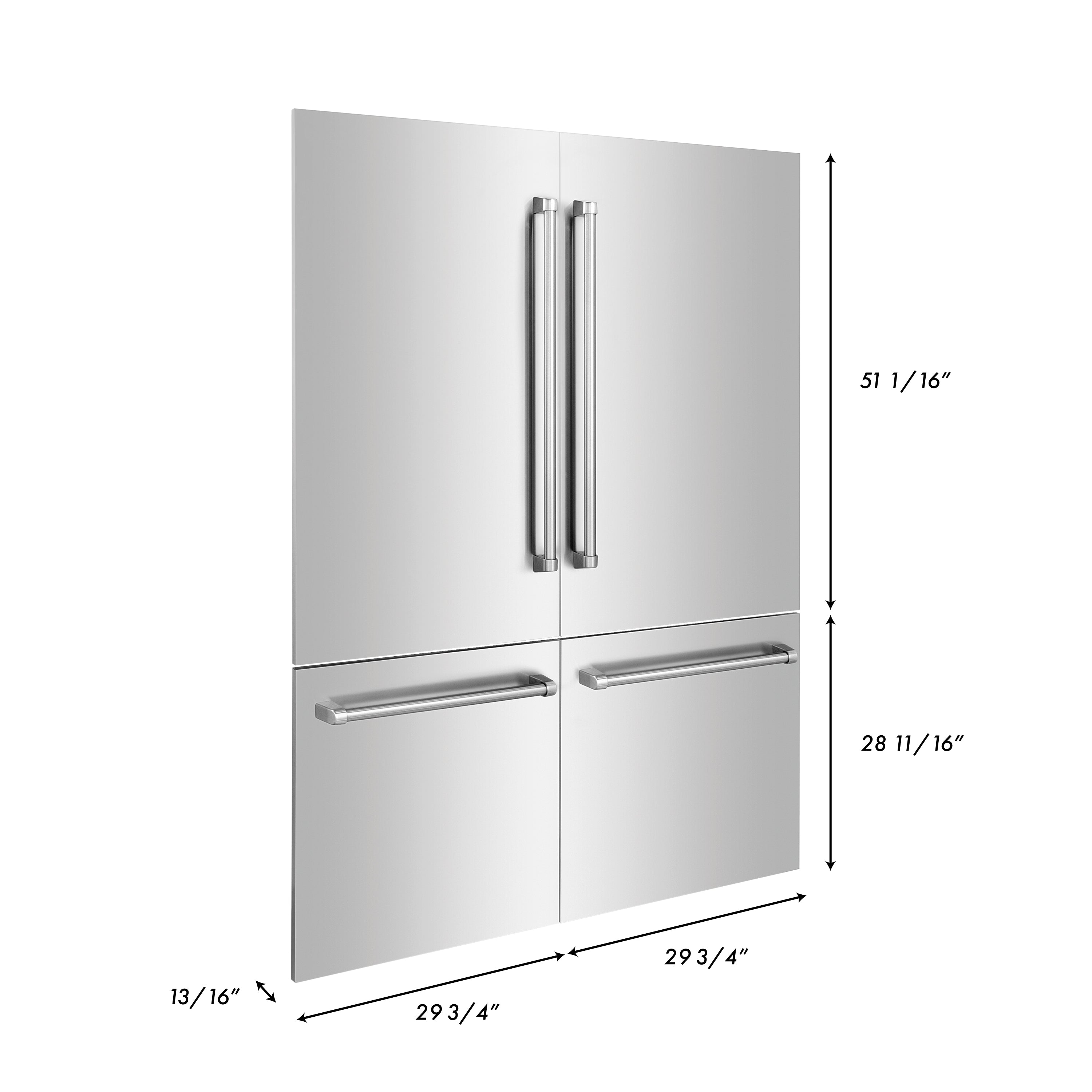 ZLINE 60" Refrigerator Panels in Stainless Steel for a 60" Buit-in Refrigerator (RPBIV-304-60)
