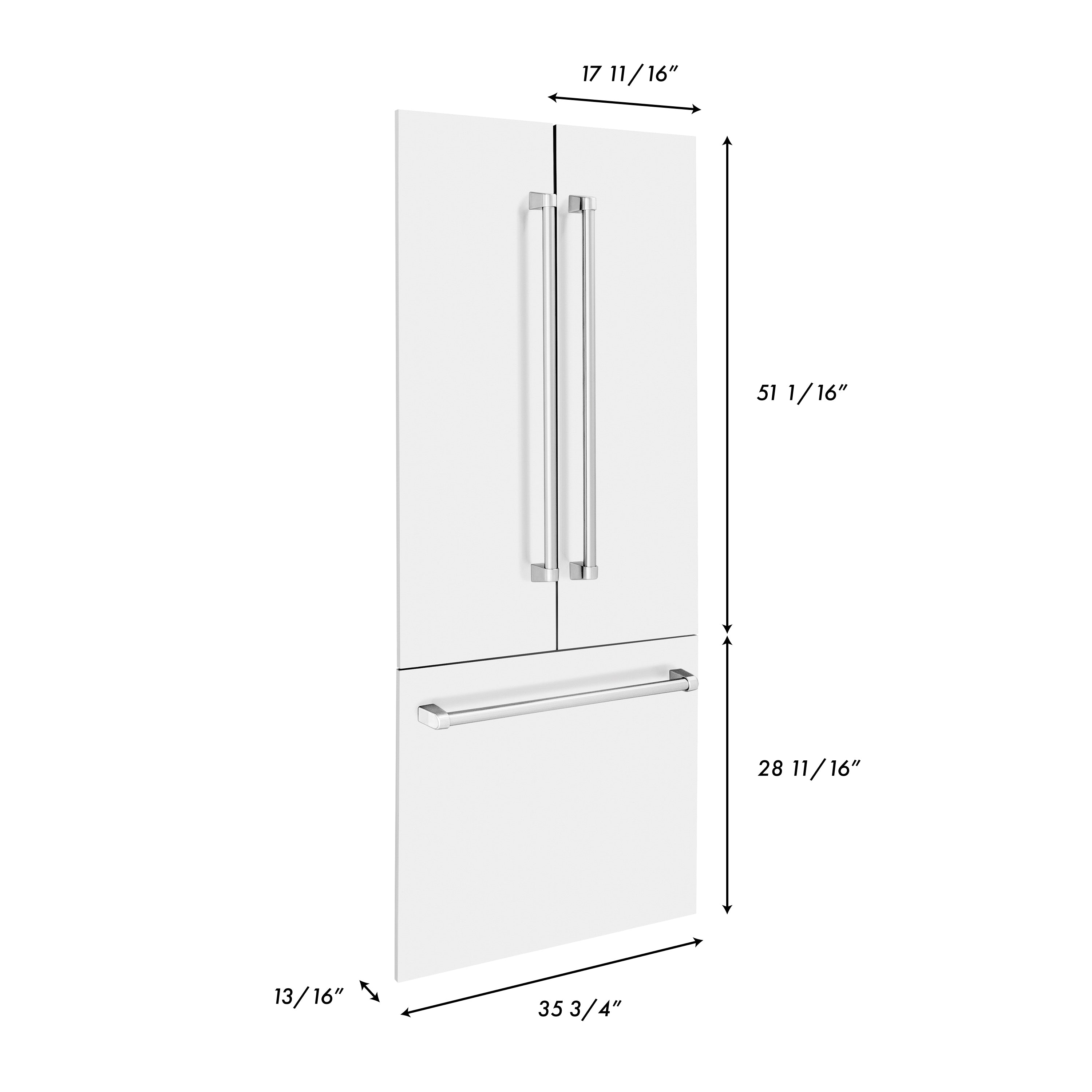 ZLINE 36" Refrigerator Panels in White Matte for a 36" Buit-in Refrigerator (RPBIV-WM-36)